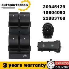 Window Switch Driver Side Door Lock Switch & Mirror For GMC Sierra 1500 07-13