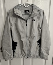 The North Face Women  s Gray  Black Hooded Full Zip DryVent Jacket Small