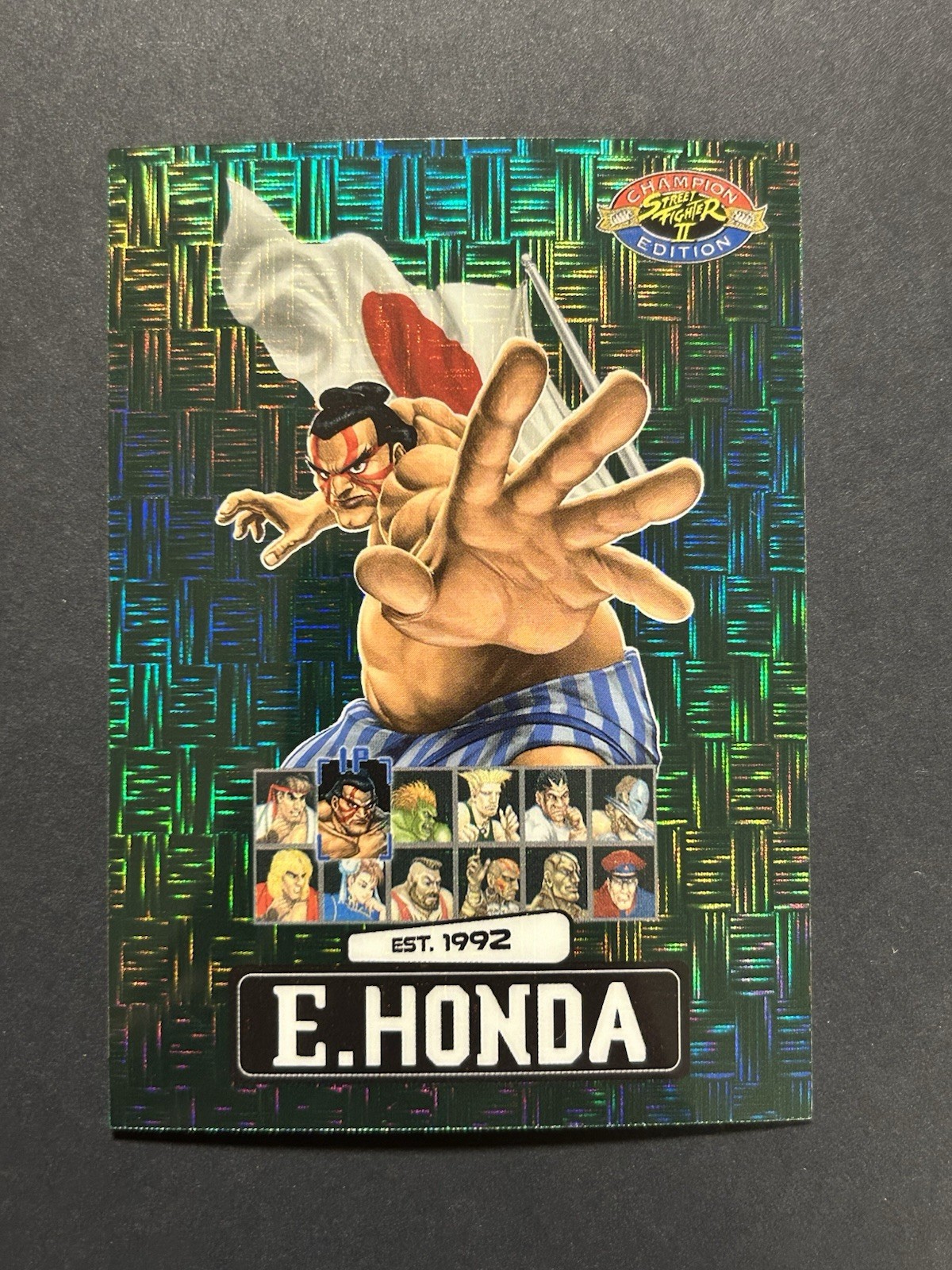 PSA Promo Street Fighter 2: Champion Edition E. Honda Matrix Green #34/100