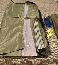 Outwell camping windscreen Outtex 3000 Sage Green with clear window.