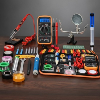 Soldering Iron Kit Digital 80W LCD Temperature Control Portable Electronic Tools