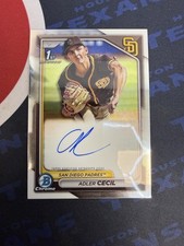 2024 Bowman Chrome Adler Cecil Auto 1st Padres