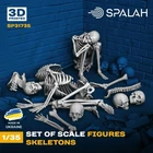 SPALAH 31735 Set of figures Skeletons 3d printed resin kit 1/35