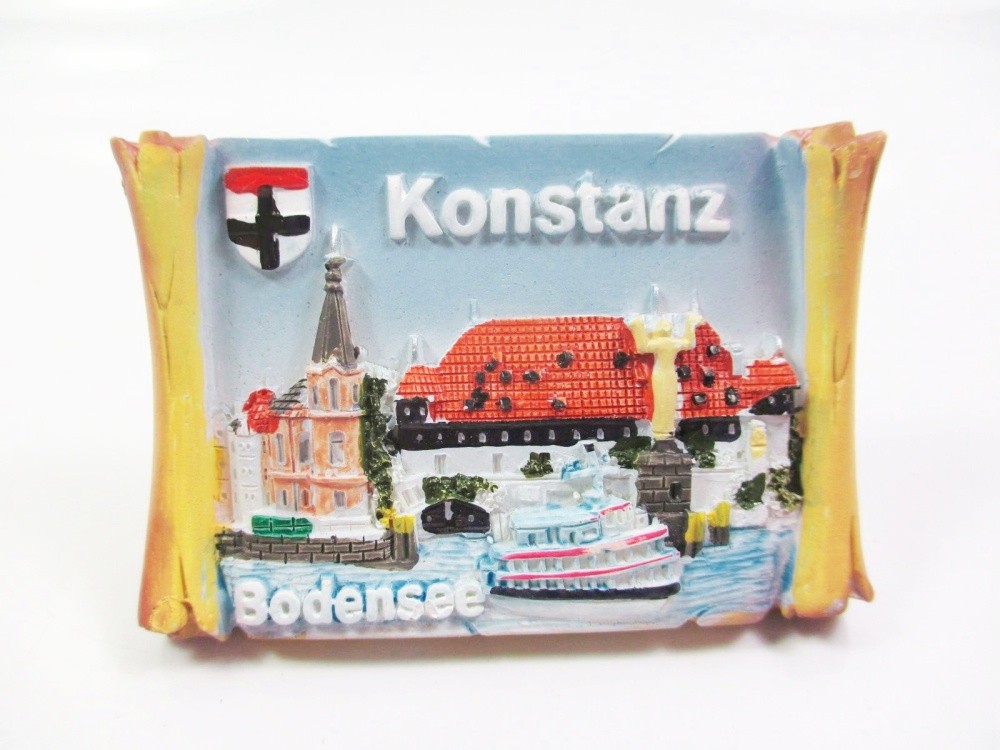 Constance Lake Constance magnet poly Germany souvenir church ship coat of arms