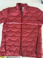 Men’s Columbia Thermal Jacket Deep Red Burgundy L Full Zip