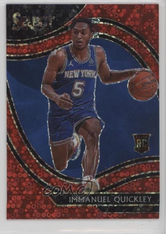 2020 Select Courtside Red Disco Prizm 45/49 Immanuel Quickley #276 Rookie RC 6k2