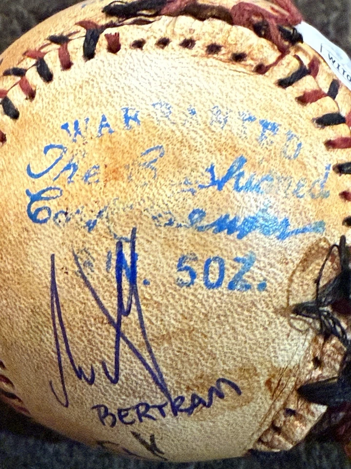 Béisbol desgastado personalizado firmado por The Sandlot Babe Ruth, firmado por 8 Cast JSA Foto 4 de 4