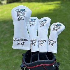 Golf Club Head Cover Cartoon Club Head Cover Wooden Club Head Cover White Black
