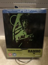 Rambo III 3 SteelBook Blu-ray Zavvi Exclusive [1988](UK) No Dent - Ship Next Day