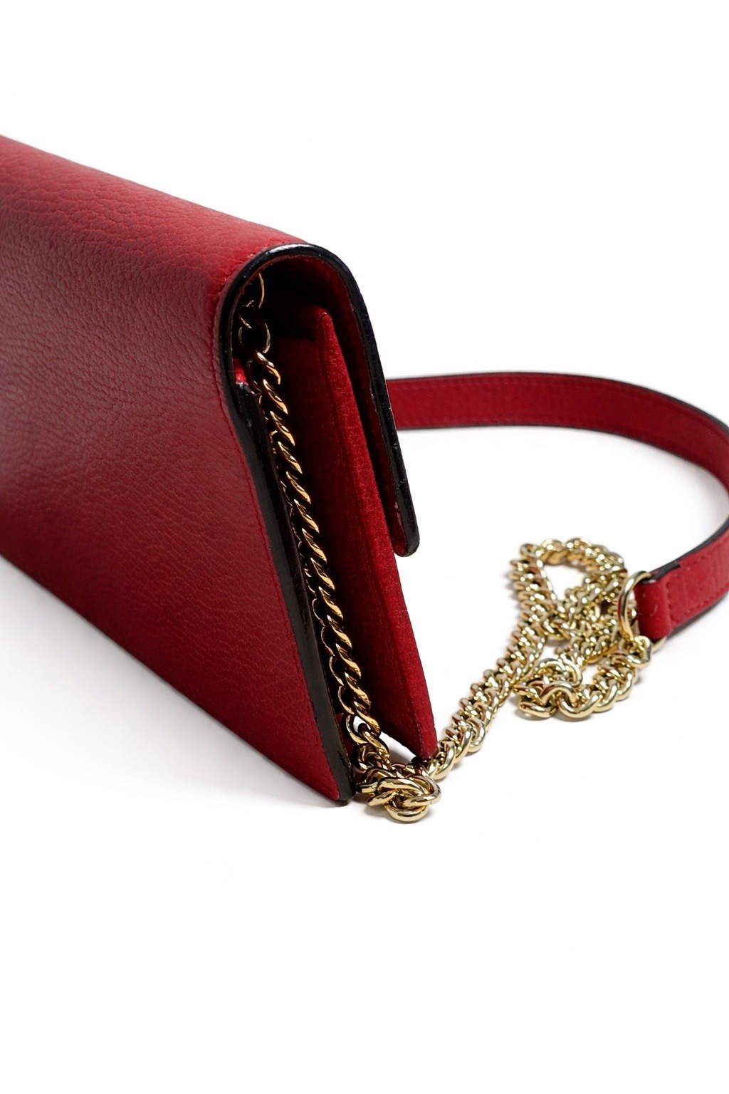 Authentic Red Gucci Interlocking Wallet On Chain … - image 2