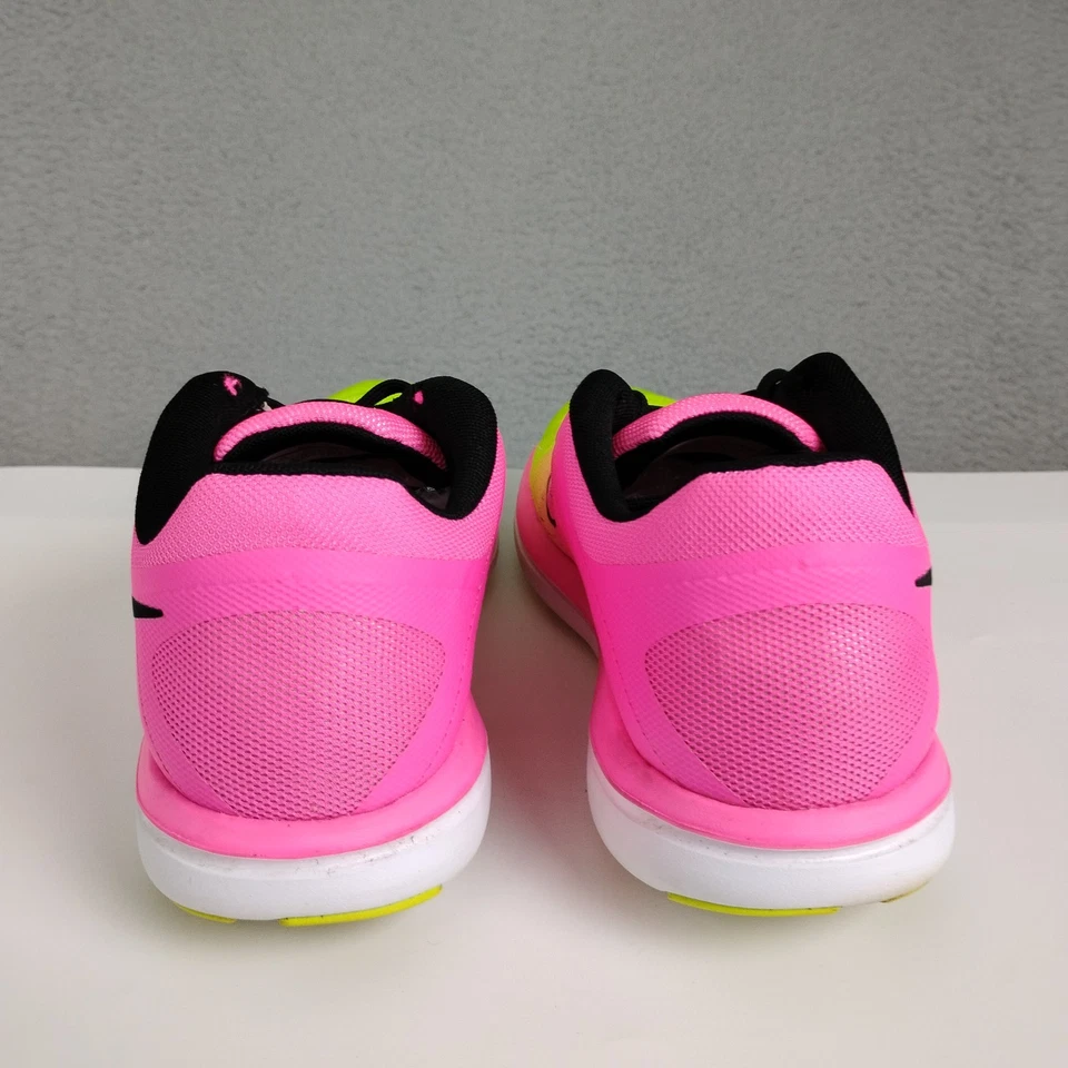 Nike Flex 2016 RN OC Womens 10 Neon Pink Volt Running Shoes Trainers 844737-999 - Image 4 of 4