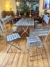 larhe Cox & Cox garden table and benches