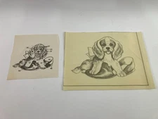 Puppy Velvet Fabric Tri-Chem Liquid Embroidery Mini Picture to Paint 8" x 6"