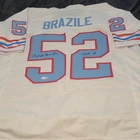 Robert Brazile #52 Signed Houston Oilers NFL Jersey JSA Witnessed HOF 18