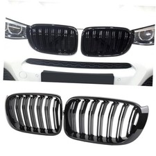 F25 Grille,Front Kidney Grill X3 F25 X4 F26  2014-2017  Double Slats Gloss Black