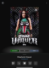 VIDEOGAME Topps WWE Slam 26 - ASCENDANCY Black X-Fractor STEPHANIE VAQUER