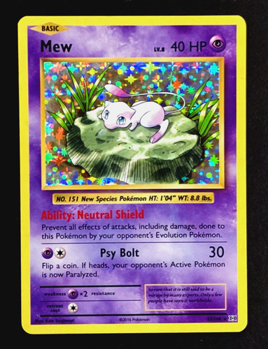 2016 Pokemon LILYPAD MEW Evolutions Set HOLO Foil Rare XY Series Card 53/108 EX