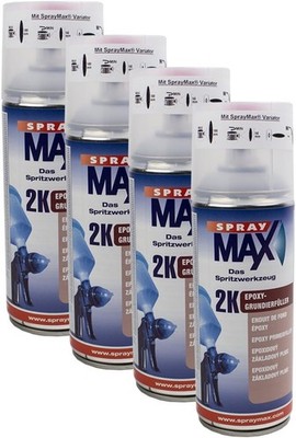 4x SprayMAX 400ml, 2K Epoxy-Grundierfüller grau 680033