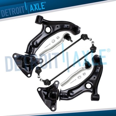 6pc Front Lower Control Arm Outer Tie Rod Sway Bar for 2009-11 Honda Insight Fit