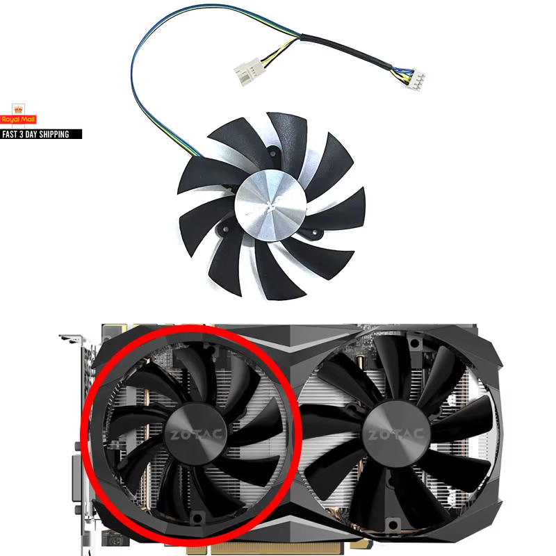 87Mm 100Mm GA92S2H GAA8S2U DC 12V 0.45A 4Pin for Zotac Geforce GTX 1080Ti Mini 1