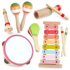 Baby Musical Instruments - Montessori Wooden Toys for Toddlers 1-3, Xylophone