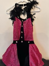 Weissman Semi-Custom Sparkling Pink and Black Dance Costume MA