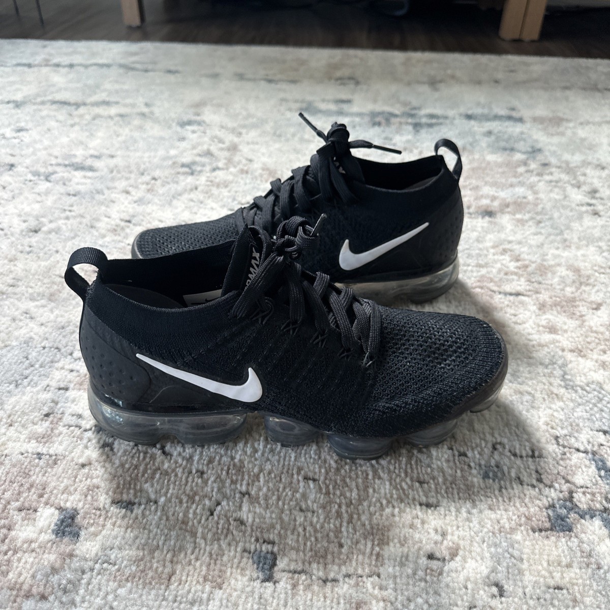 Vapormax Shoes Air Vapormax Flyknit Black With White Tick Vapormax