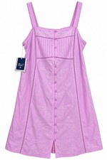 Roller Rabbit x Target Purple Embroidered Button Front Dress XXL NWT