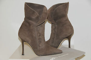 Neu Manolo Blahnik Alden Wildleder Stiefeletten Schuhe Beige Braune Taupe 36 5 6 Ebay