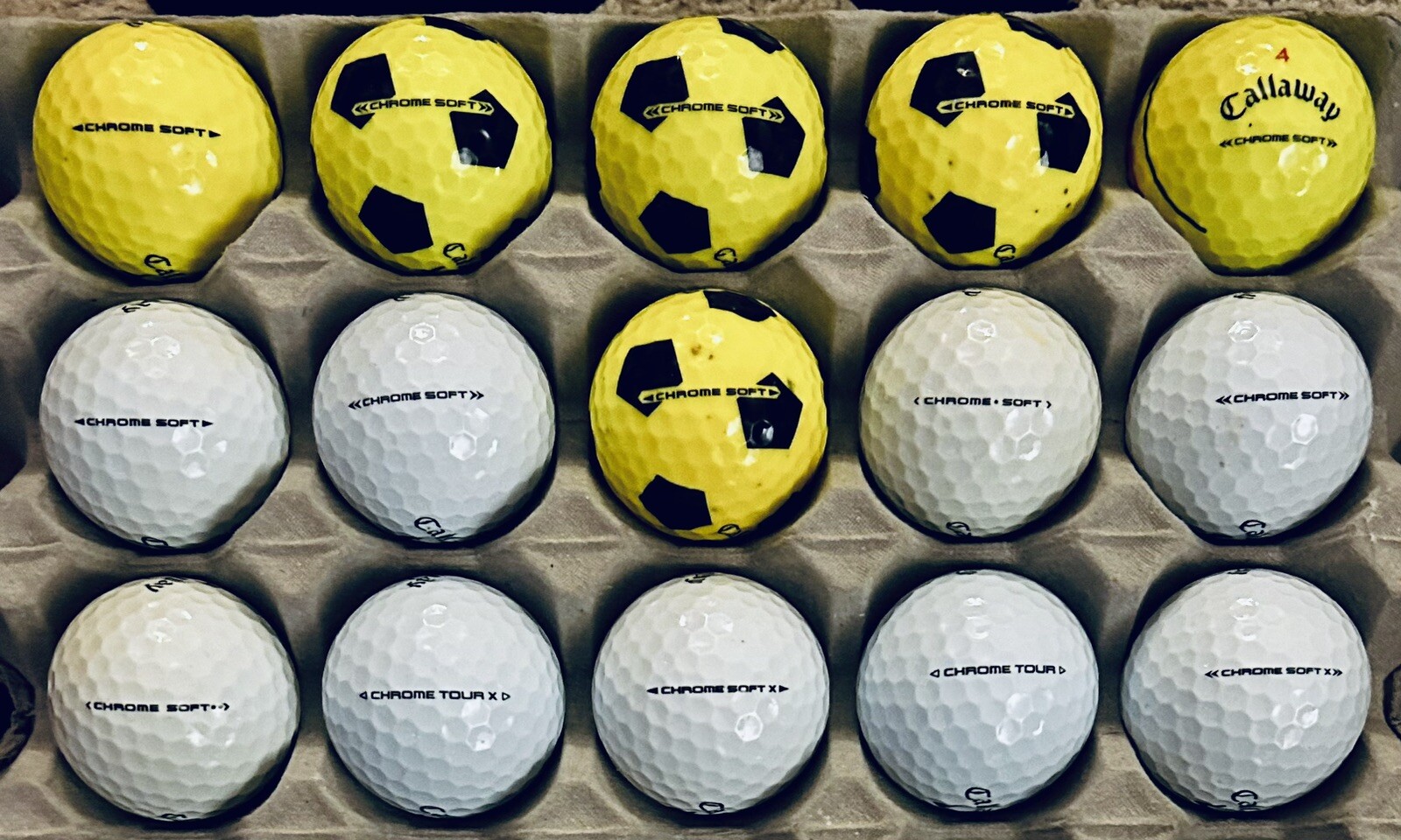 15 Callaway Chrome Soft golf balls in good condition (3A) See photo.