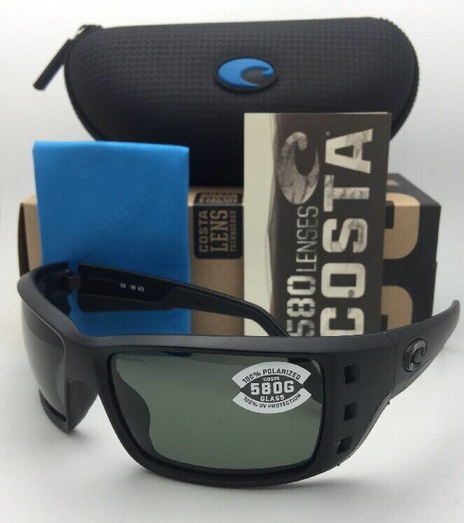Costa 580 Polarized Black Sunglasses with Case Costa Del Mar Mainsail | Black | Gray Polarized Glass 580g  main image 2