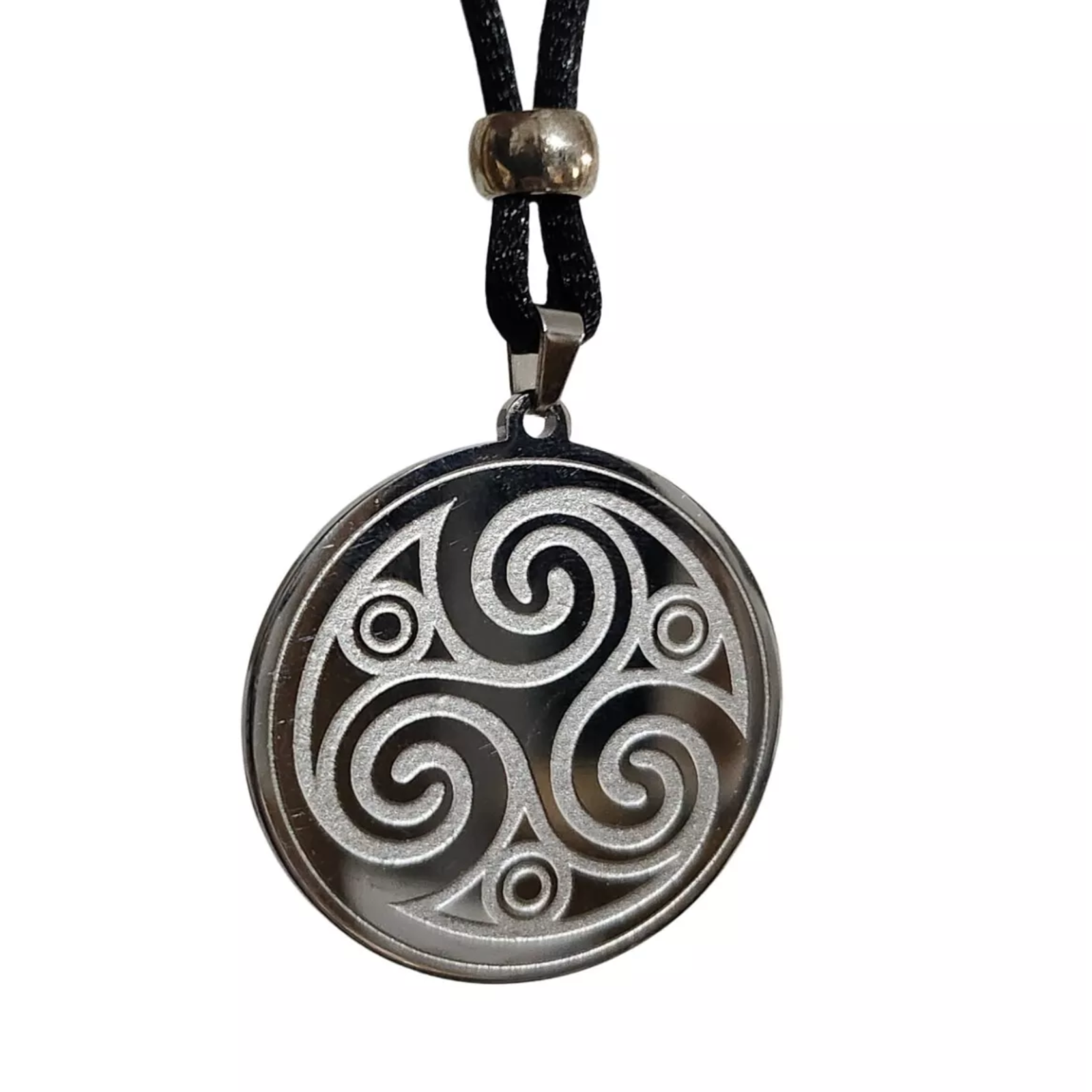 Triskele Pendant Steel Amulet Celtic Vortex Triskelion Necklace Jewellery