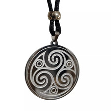 Triskele Pendant Steel Amulet Celtic Vortex Triskelion Necklace Jewellery 