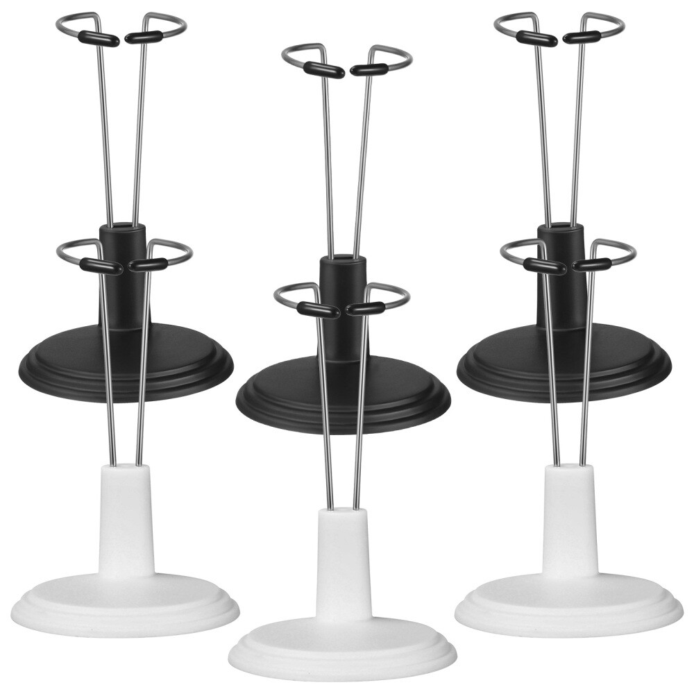6-Piece Doll Stand Support Frame for Figure Models and Child Storage