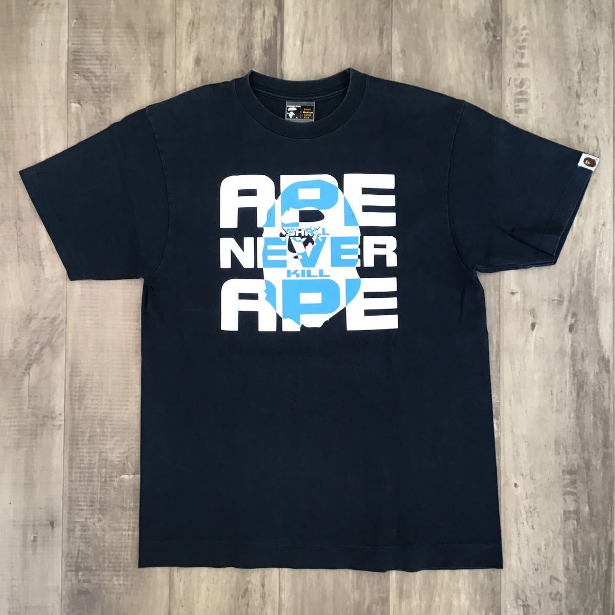 BAPE × Kaws ASNKA T-shirt Navy A Bathing Ape Size M | eBay