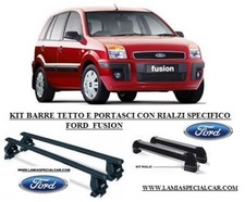 SPECIFICO FORD FUSION PORTASCI / SNOWBOARD RIALZATO con BARRE PORTAPACCHI