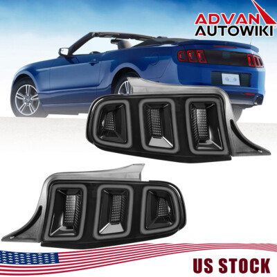 LED Sequential Tail Lights For 2010-2014 Ford Mustang Smoke Turn Signal Brake