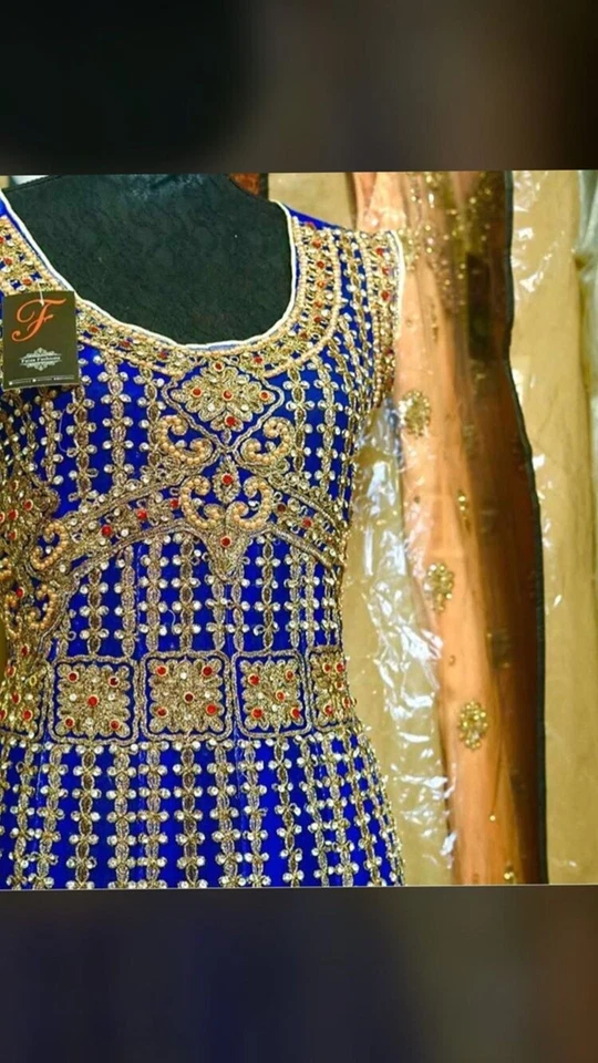 Пакистанская/индийская женщина платье полный 4 изделия полу сшитый наряд - Изображение 3 из 4