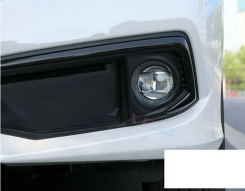 Black Fog Light Covers For 2019-2021 Honda Civic Sport – Front Bumper Trim Set