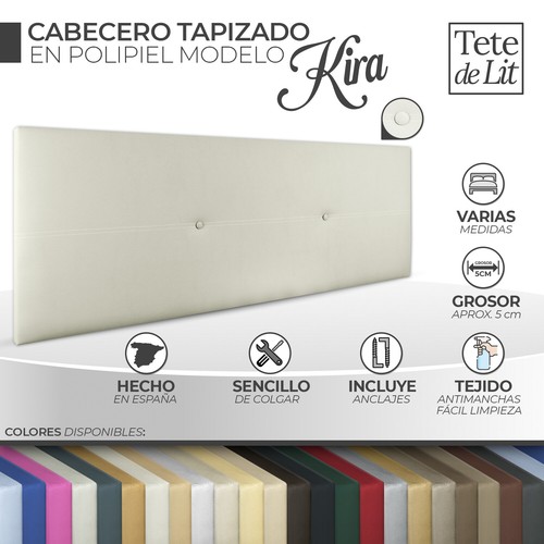 Cabecero tapizado a mano en polipiel KIRA de alta calidad - Imagen 35 de 78