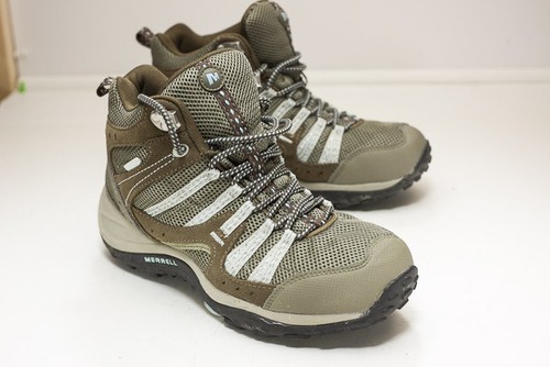 Merrell Size 7.5 Olive Hiking Boots Women's Waterproof - Picture 8 of 9