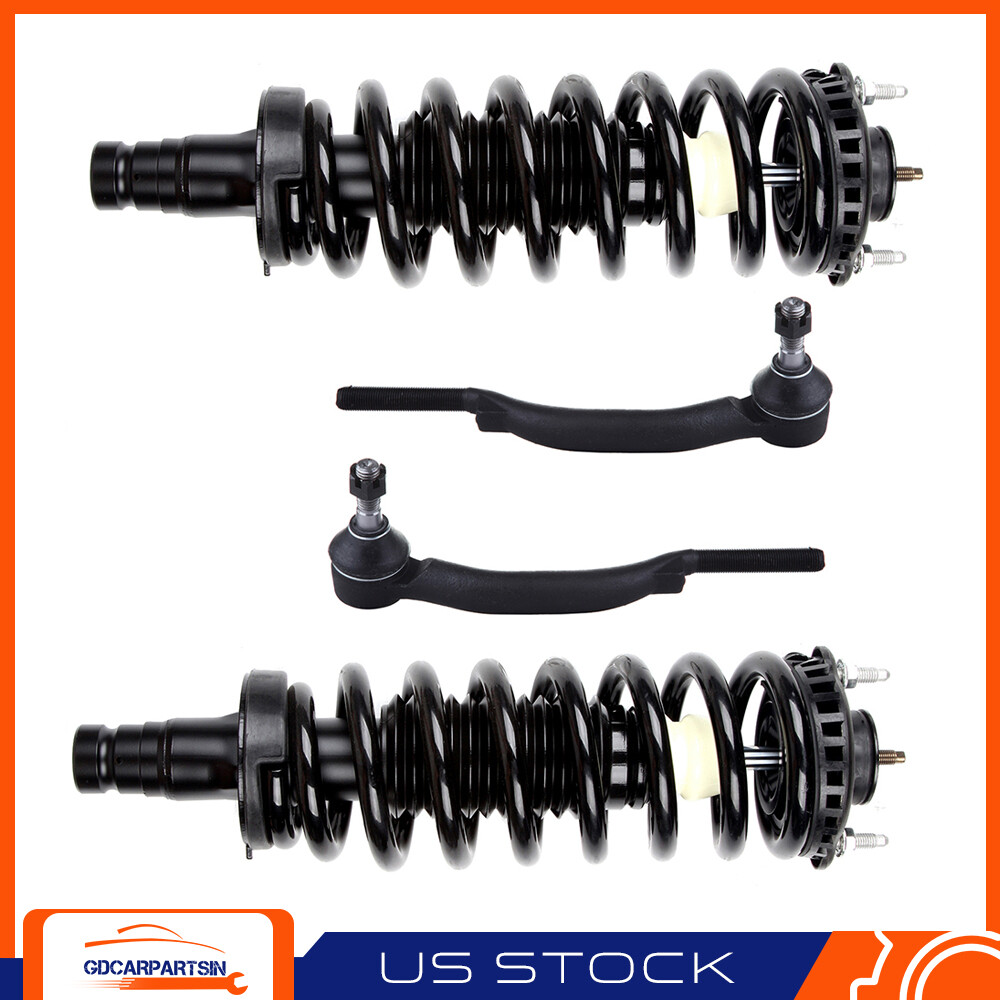 02-09 Chevy Trailblazer GMC Envoy Front Struts with Coil Spring & Tie Rod End