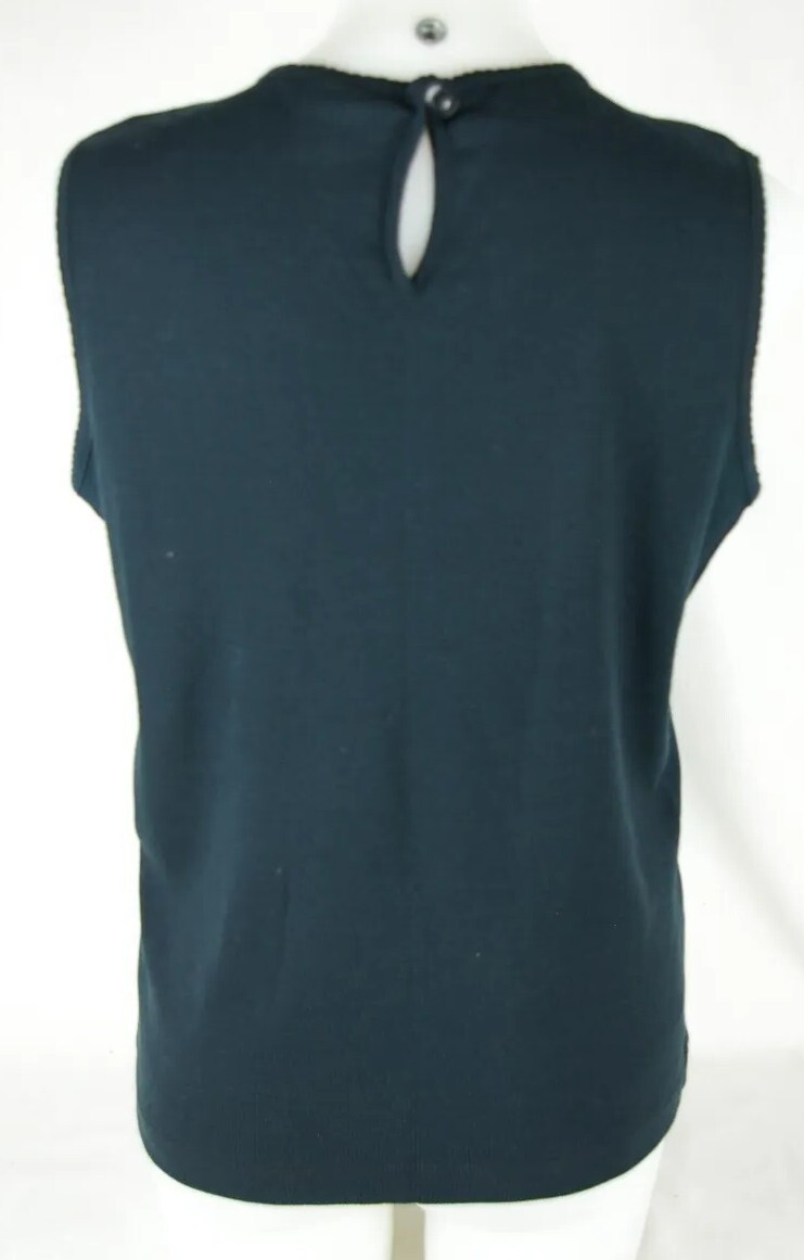 Basic Editions Solid Black Sleeveless Round Neck … - image 13