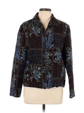 Portrait Women Blue Jacket L