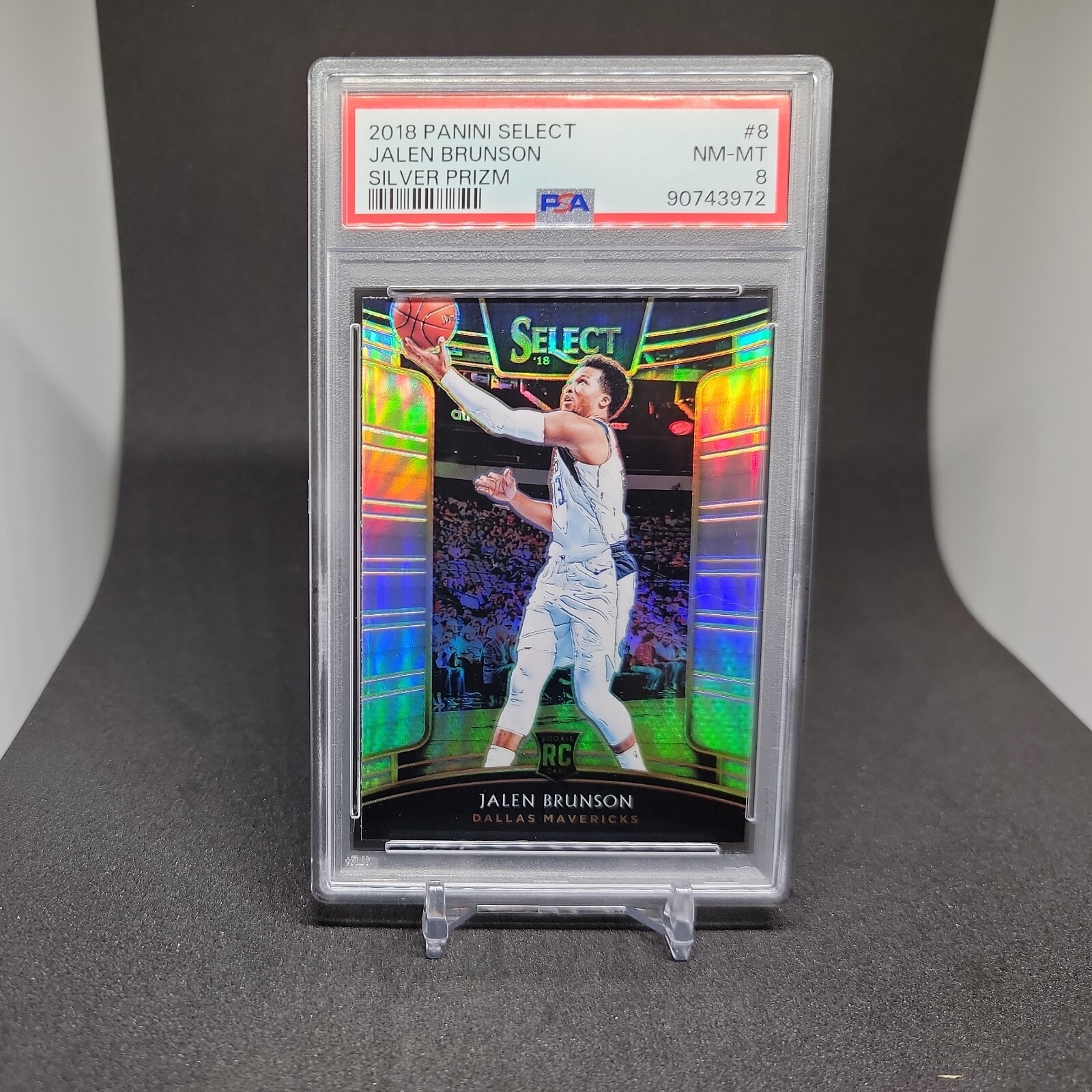 Jalen Brunson 2018 Panini Select #8 Silver Prizm PSA 8 Rookie Card RC