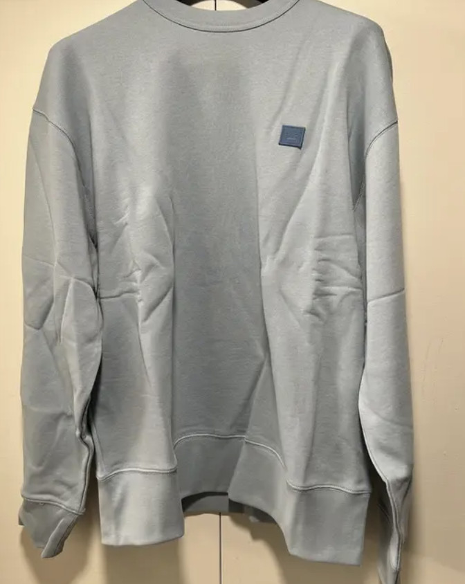 ACNE STUDIOS FAIRVIEW FACE SKY BLUE SWEATSHIRT
