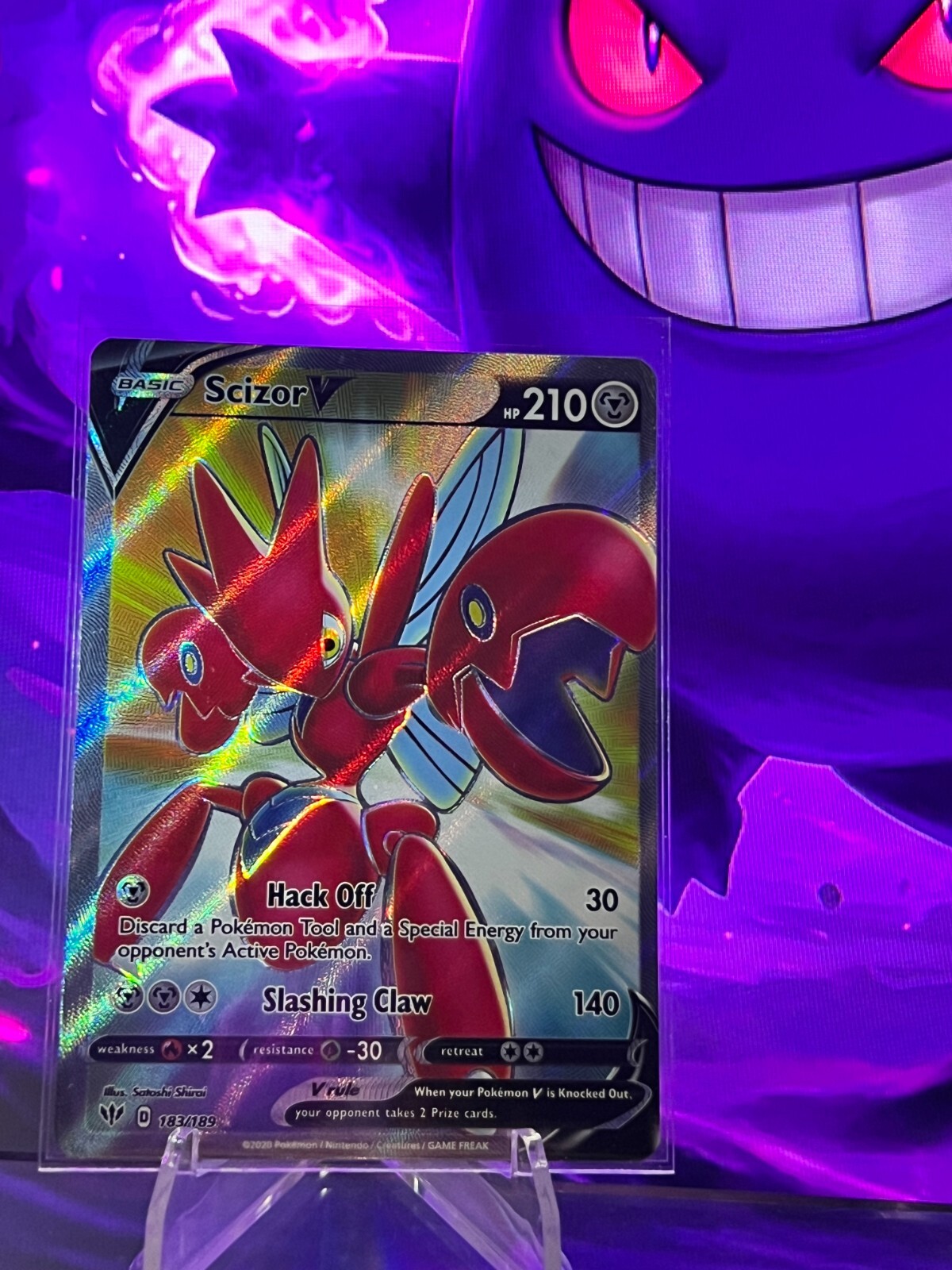 Scizor V 183/189 Full Art Ultra Rare Pokémon 2020 Darkness Ablaze NM