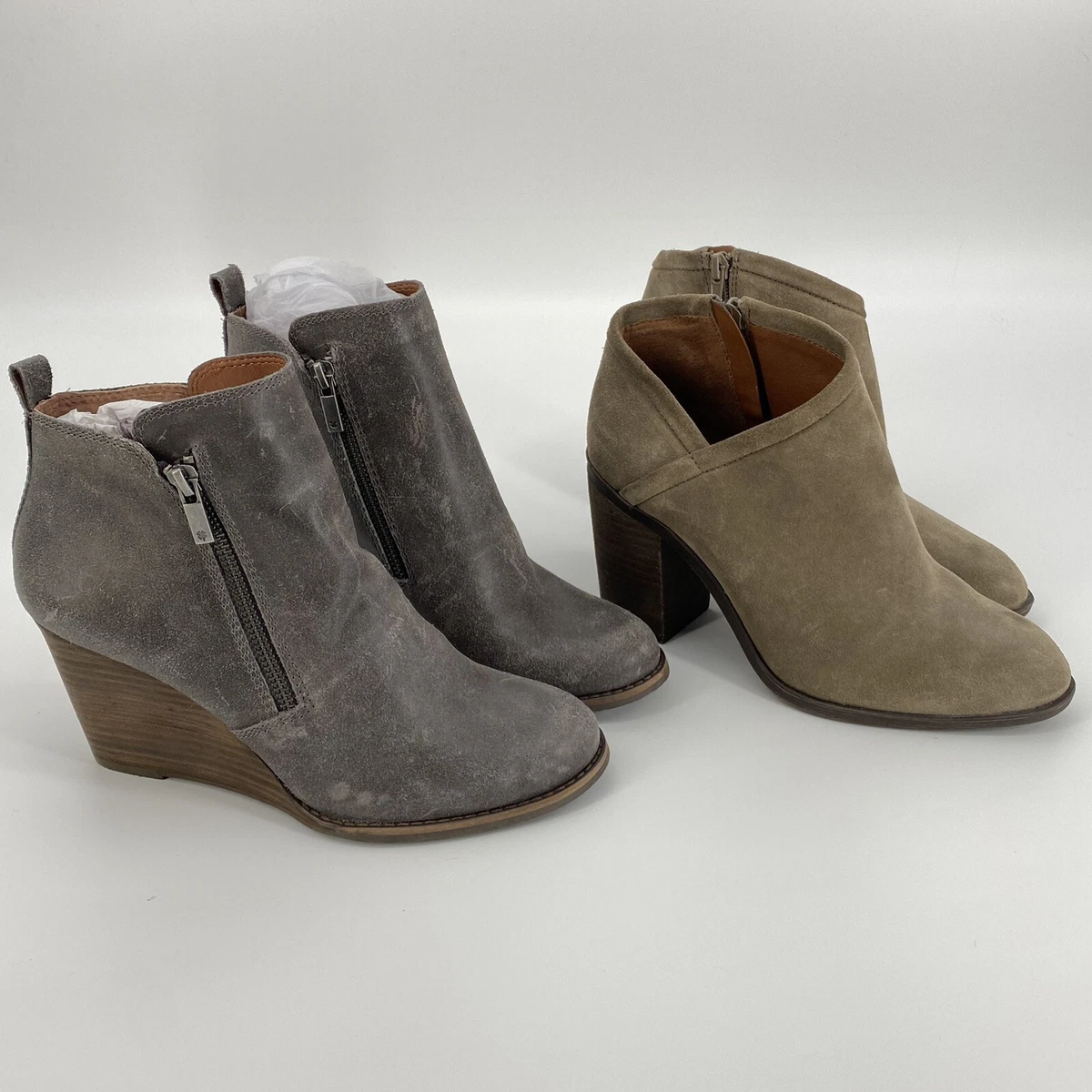 Lucky Brand Womens Ankle Boots Bootie Gray Brown Lot of 2 eBay