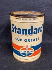 Standard Motor Oil 1 Pound Cup Grease Lubricant Full Metal Can