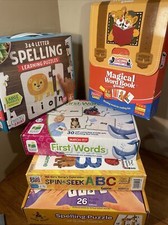 Learn To Read Game Lot Of 5 Magic Word Spelling Puzzle First Words Spin Seek ABC